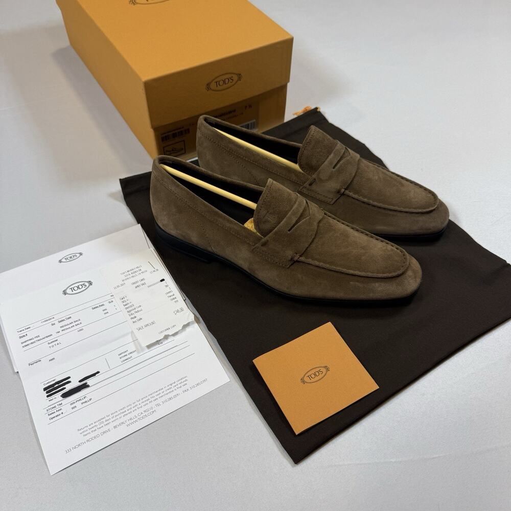 Tod’s MOCASSINO GOMMA LEGGERA Loafer Size 7.5UK/9US New Receipt & Box MSRP $745